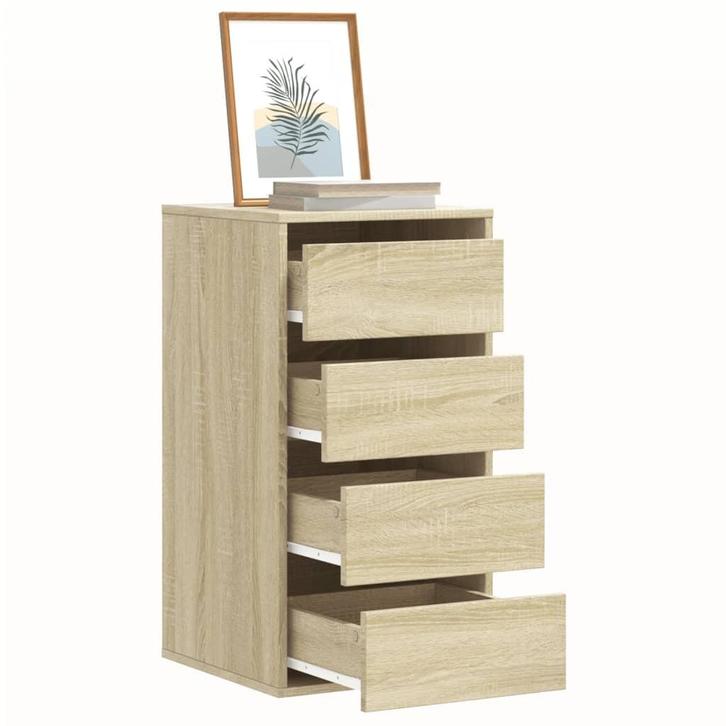 vidaXL Ladekast 40x41x76 cm bewerkt hout sonoma eikenkleurig, Huis en Inrichting, Kasten | Overige, Nieuw, Verzenden