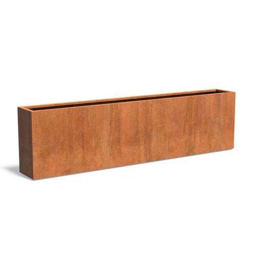 Cortenstaal plantenbak 3mm dik 300x40x80cm - Zonder bodem, Tuin en Terras, Bloembakken en Plantenbakken, 60 cm of meer, 100 cm of meer