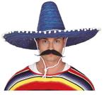 Sombrero Blauw 60cm, Hobby en Vrije tijd, Feestartikelen, Verzenden, Nieuw