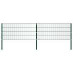 vidaXL Schuttingpaneel met palen 3,4x0,8 m ijzer groen, Tuin en Terras, Tuinhekken en Hekwerk, Verzenden, Nieuw