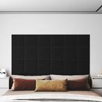 vidaXL Wandpanelen 12 st 1,08 m² 30x30 cm stof zwart, Doe-het-zelf en Bouw, Platen en Panelen, Verzenden, Nieuw
