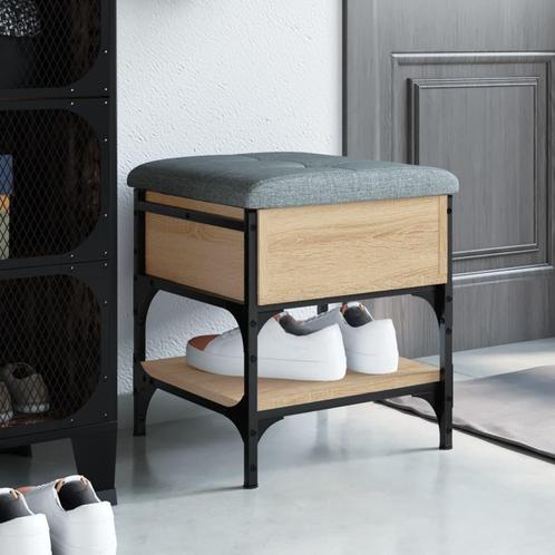 vidaXL Schoenenbank 42x42x45 cm bewerkt hout sonoma, Huis en Inrichting, Overige Huis en Inrichting, Nieuw, Verzenden