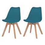 vidaXL Eetkamerstoelen 2 st kunststof turquoise, Huis en Inrichting, Verzenden, Nieuw