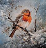 Tomasz Bednarski (1965) - Robin in winter, Antiek en Kunst, Kunst | Schilderijen | Klassiek