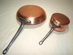 Een degelijke koperen Franse koekenpan en een steelpan - Pan, Antiek en Kunst