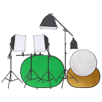 vidaXL Fotostudioset met lichtset, achtergrondscherm en, Verzenden