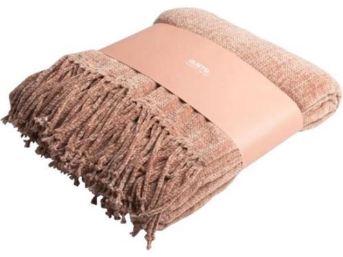 Veiling - Gusta - Plaid - 125x150cm - Zacht Roze, Huis en Inrichting, Woonaccessoires | Plaids en Woondekens, Nieuw
