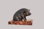 Beeldje - Pig Sculpture - Metaal, Antiek en Kunst