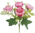Boeketje ranonkel hortensia hydrangea en besjes beauty pink, Nieuw
