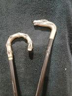 Wandelstok (2) - paard en bamboe - Legering, Hout, Antiek en Kunst