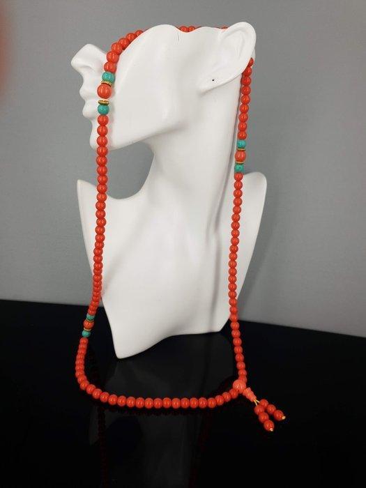 Natuurlijke koraal Tasbih gebedskralen - Ketting, Verzamelen, Mineralen en Fossielen