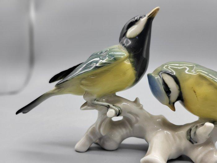 Karl Ens, Volkstedt - Figurine - grand couple de mésanges -, Antiquités & Art, Antiquités | Verre & Cristal