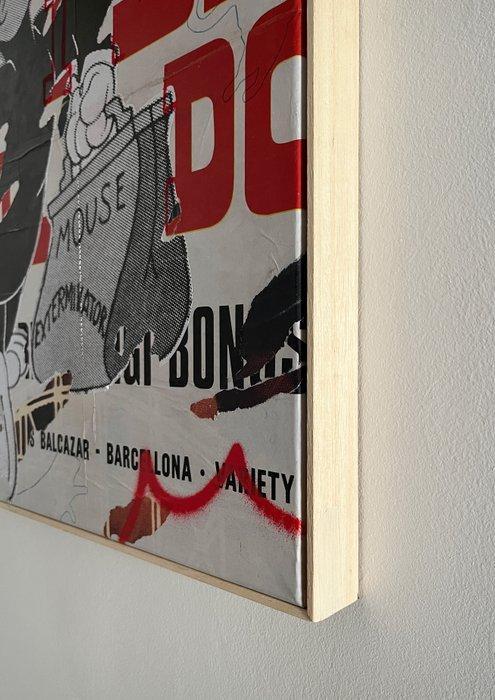 Lons (1986) - Mousexterminator (original collage canvas), Antiek en Kunst, Kunst | Schilderijen | Modern