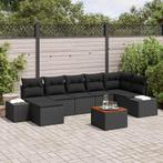 vidaXL Tuinbank Set 8 pcs Zwart, Tuin en Terras, Verzenden, Nieuw