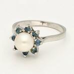 Ring - 14 karaat Witgoud Loliet - Parel, Nieuw