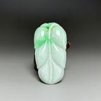 Certified Jadeite Leaf Pendant - Jadeïet (A-jade) -, Antiquités & Art