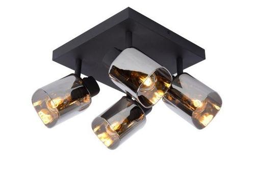 Lucide ALION - Plafondspot 4xE14 Zwart, Huis en Inrichting, Lampen | Plafondlampen, Nieuw, Metaal, Verzenden