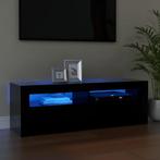 vidaXL Meuble TV avec lumières LED noir 120x35x40 cm, Maison & Meubles, Armoires | Mobilier de télévision, Neuf, Verzenden