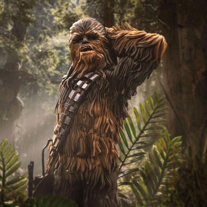 Star Wars Episode VI Art Scale Statue 1/10 Chewbacca and Tok, Verzamelen, Star Wars, Ophalen of Verzenden