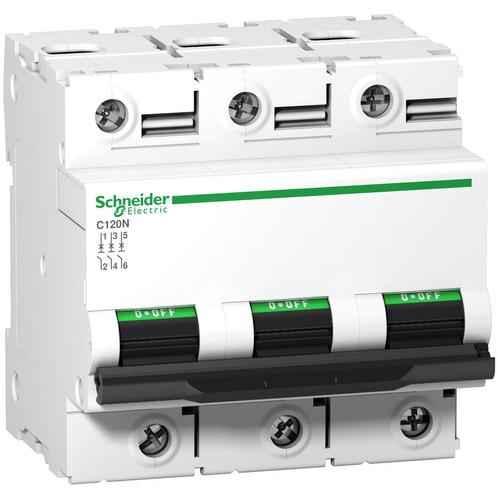 Schneider C120N 3P 125A Disjoncteur 10kA - A9N18369, Doe-het-zelf en Bouw, Elektriciteit en Kabels, Verzenden