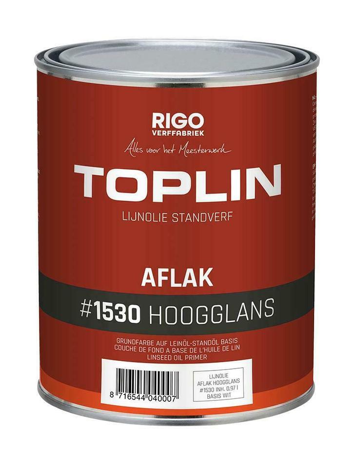 TOPLIN #1530 AFLAK HOOGGLANS standverf op lijnoliebasis (voo, Doe-het-zelf en Bouw, Verf, Beits en Lak, Nieuw, Verzenden