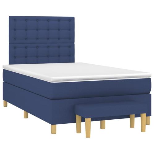 vidaXL Sommier à lattes de lit avec matelas bleu 120x190, Maison & Meubles, Chambre à coucher | Lits, Neuf, Envoi