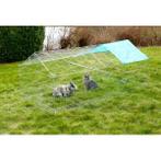 Uitloopren in galvanisatie met regenbescherming voor konijn