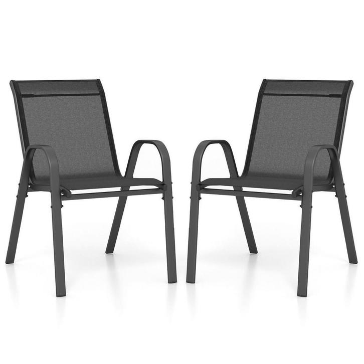 2dekans | Coast Set van 2 Stapelbare Terrasstoelen met, Jardin & Terrasse, Ensembles de jardin, Enlèvement ou Envoi