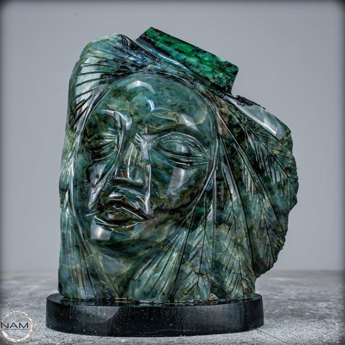 Natuurlijk smaragd kristal Carving- 1442.81 g, Verzamelen, Mineralen en Fossielen