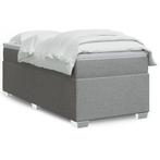 vidaXL Boxspring met matras stof lichtgrijs 90x200 cm, Verzenden, Nieuw