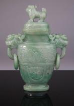 Statue Chine Sculpture Vase Chinese Carving Stone Vase -