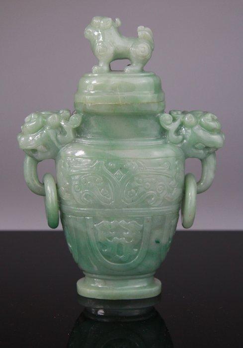 Statue Chine Sculpture Vase Chinese Carving Stone Vase -, Antiquités & Art, Antiquités | Autres Antiquités