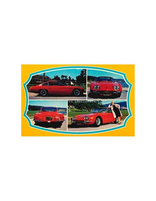 1967 LAMBORGHINI 400 GT ANSICHTKAART, Boeken, Auto's | Folders en Tijdschriften