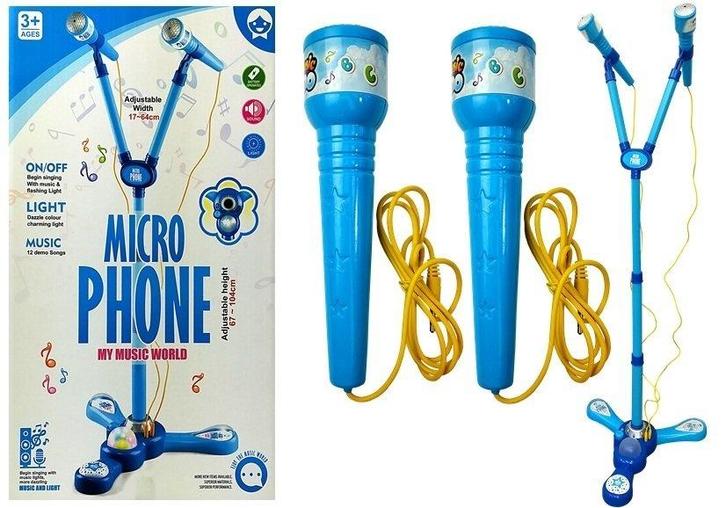 Karaokeset voor kinderen met 2 microfoons en standaard fe..., Kinderen en Baby's, Speelgoed | Overig, Nieuw, Ophalen of Verzenden