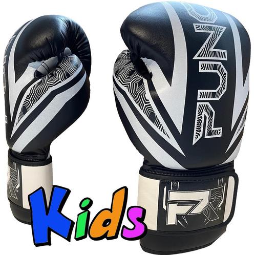 PunchR™ Kids Bokshandschoenen Electric Zwart Wit, Sports & Fitness, Boxe, Envoi