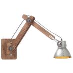 vidaXL Wandlamp industrieel rond E27 zilverkleurig, Maison & Meubles, Lampes | Appliques, Verzenden