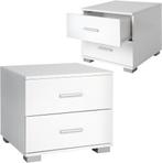 MIADOMODO® Nachtkastje - set van 2, 40x40x35cm, MDF, 2 laden, Huis en Inrichting, Verzenden, Nieuw