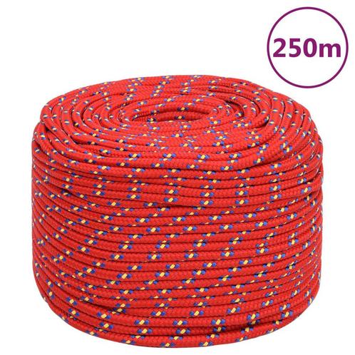 vidaXL Boottouw 6 mm 250 m polypropyleen rood, Doe-het-zelf en Bouw, IJzerwaren en Bevestigingsmiddelen, Nieuw, Verzenden