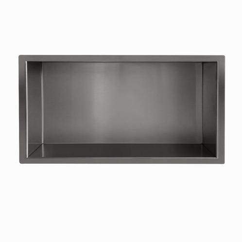Inbouwnis Wiesbaden Novi 30x60x10cm Gunmetal, Doe-het-zelf en Bouw, Sanitair, Bad, Nieuw, Ophalen of Verzenden