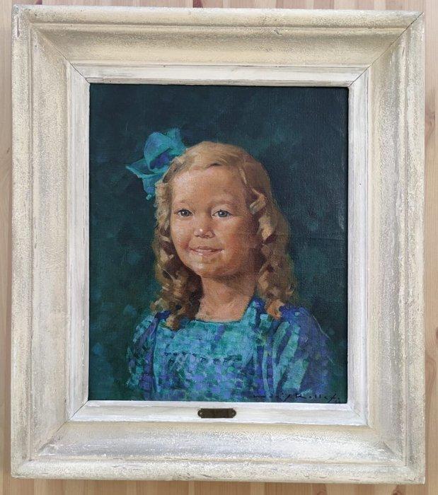 Louis Rollet (1895-1988) - Portrait de Françoise Meriguet, Antiek en Kunst, Kunst | Schilderijen | Klassiek