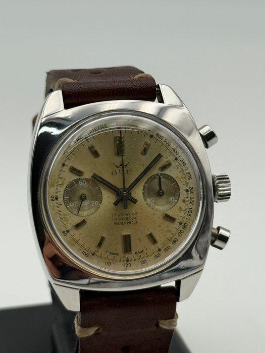 ghc - chronograph pump pusher steel - Sans Prix de Réserve -, Handtassen en Accessoires, Horloges | Heren