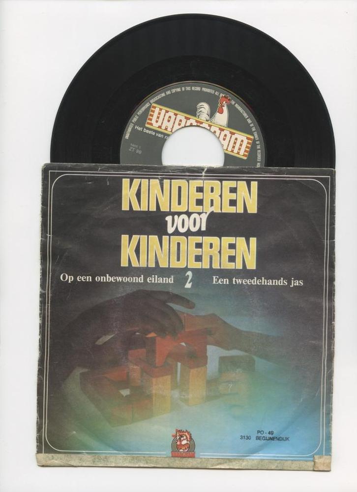 Kinderen Voor Kinderen – Op Een Onbewoond Eiland / Een Tweed, Cd's en Dvd's, Vinyl Singles, Ophalen of Verzenden
