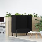 vidaXL Hoge Rugbank Zwart 109x56x121 cm Stof, Huis en Inrichting, Zetels | Zetels, Verzenden, Nieuw