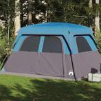 vidaXL Gezinstent 6-persoons waterdicht blauw, Caravans en Kamperen, Tenten, Verzenden, Nieuw