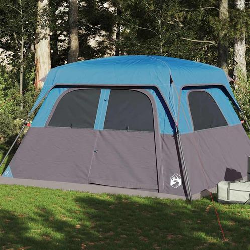 vidaXL Gezinstent 6-persoons waterdicht blauw, Caravans en Kamperen, Tenten, Nieuw, Verzenden