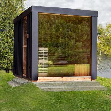 Neptune Sauna spiegel - Privacy glas - Buitensauna Red Cedar, Ophalen of Verzenden, Complete sauna