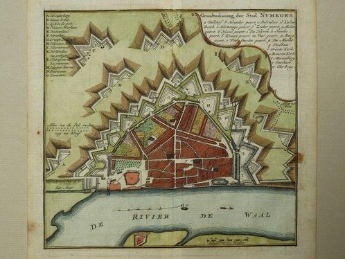 Pays-Bas, Carte - Nimègue; Hendrik de Leth - Grondteekening, Boeken, Atlassen en Landkaarten
