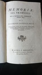 Giuseppe Saverio Poli - Memoria sul tremuoto de’ 26 luglio, Antiquités & Art, Antiquités | Livres & Manuscrits