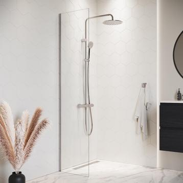 Douchewand Florida 30 x 200 cm Chroom – Inloopdouche 8 mm beschikbaar voor biedingen