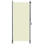 vidaXL Rolgordijn voor buiten 100x270 cm crÃ¨me, Verzenden, Nieuw